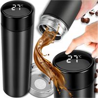 KUBEK TERMICZNY TERMOS LED 500ml NA KAWĘ HERBATĘ DOTYKOWY DO SAMOCHODU PRO