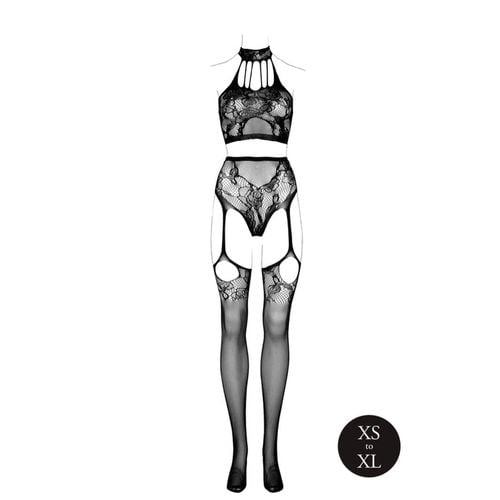 two piece with halter turtleneck and pantie with attached stockings - os na Arena.pl