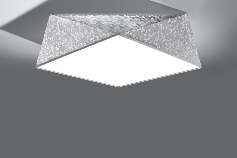 Sufitowa LAMPA plafon SL.0694 natynkowa OPRAWA geometryczna kwadratowa srebrna zdjęcie 4