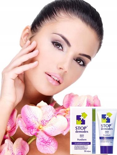 MASKA DO TWARZY 9w1 Pure Derm STOP DEMODEX Demodekoza Nużyca Trądzik 50ml na Arena.pl