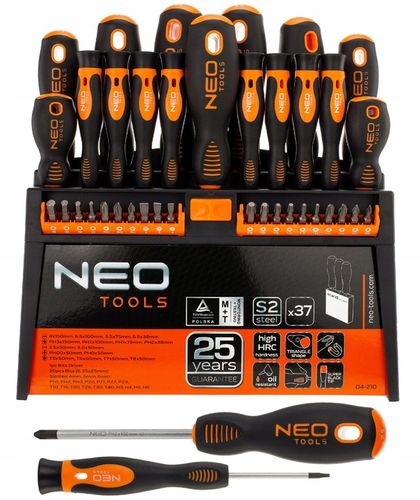NEO TOOLS Zestaw wkrętaków i końcówek wkrętakowych śrubokręty bity 37 na Arena.pl