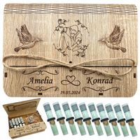 PREZENT NA ŚLUB Pudełko na pieniądze ślub kartka z życzeniami z grawerem