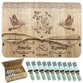 PREZENT NA ŚLUB Pudełko na pieniądze ślub kartka z życzeniami z grawerem