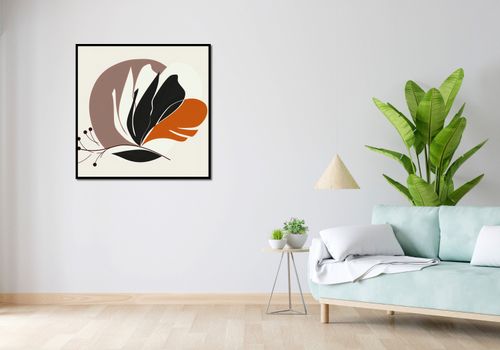 Plakat 90x90cm Elegancja Roślinna na Arena.pl