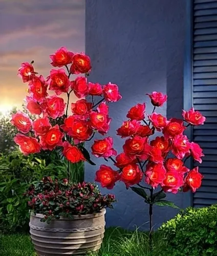 Lampki Ogrodowe LED Krzew Róży 2 szt, 40 Diod na Arena.pl