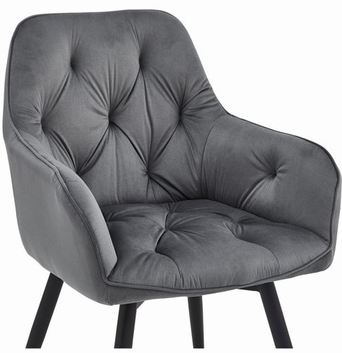 Krzesło JORK360 - ciemny szary aksamit / nogi czarne x 2 na Arena.pl