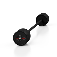 Sztanga prosta gumowana 45 kg MARBO SPORT czarny mat