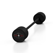 Sztanga prosta gumowana 45 kg MARBO SPORT czarny mat