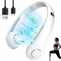 WENTYLATOR NA SZYJE WIATRAK KLIMATYZATOR BEZPRZEWODOWY 6 GODZIN 3000 mAh