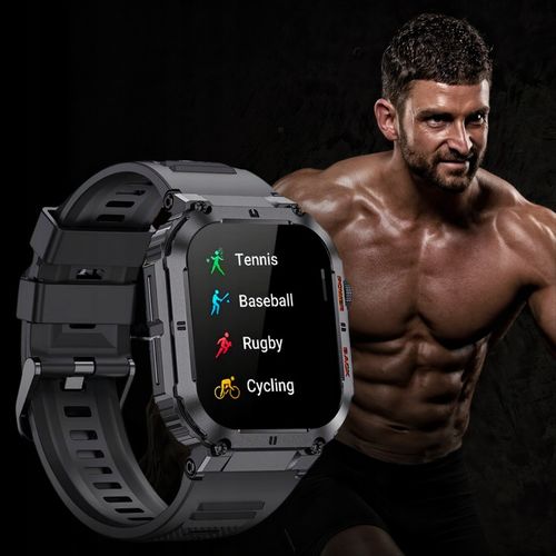 SMARTWATCH ZEGAREK MĘSKI ROZMOWY POLSKIE MENU PULS CIŚNIENIE POWIADOMIENIA na Arena.pl