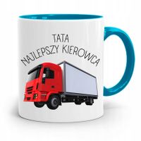 Kubek Błękitny Dla Taty Tata Najlepszy Kierowca Z Nadrukiem Ze Zdjęciem
