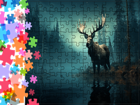 Puzzle tradycyjne Zwierzęta - Łoś