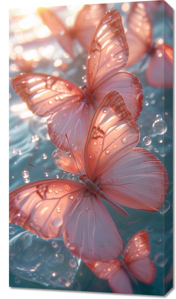 Obraz 50x90cm Świetliste Motyle zdjęcie 1