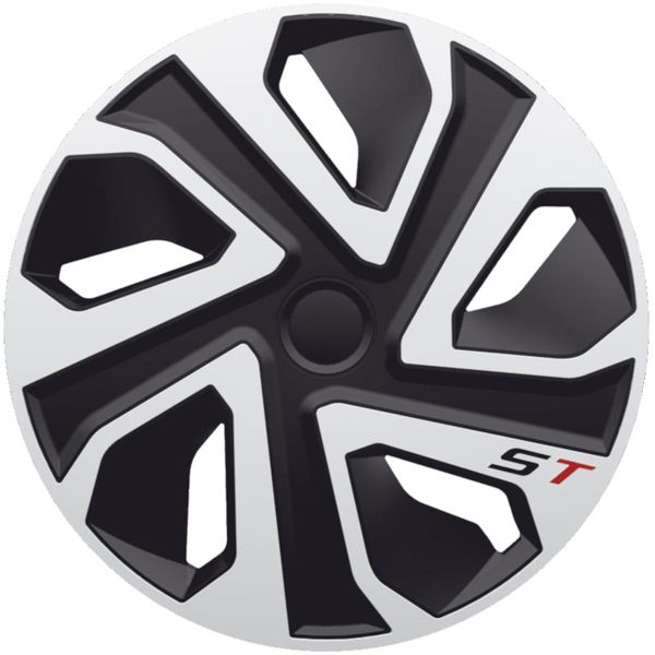 4x Kołpak 14 ST SILVER BLACK SREBRNO CZARNE TUNING zdjęcie 3