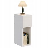 SZAFKA NOCNA BIAŁA Z SZUFLADĄ STOLIK Z PÓŁKĄ NOWOCZESNY LOFT DO SYPIALNI