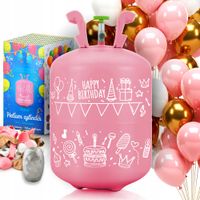 Butla z helem 0,20 m3 + balony x30 wstążka 40m hel do balonów