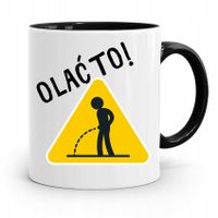 Kubek Czarny Śmieszny Zabawny Olać To! Prezent Z Nadrukiem Ze Zdjęciem