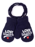 Rękawiczki dziewczęce jednopalczaste LOVE WINTER YOCLUB