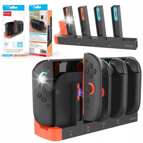 ŁADOWARKA DO JOY-CON STACJA ŁADUJĄCA 4W1 DO PADÓW NINTENDO SWITCH2 zdjęcie 1