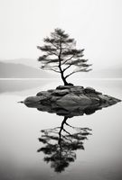 Plakat 67,5x100cm Samotne Drzewo