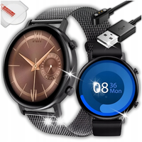 SMARTWATCH DAMSKI ZEGAREK J.POLSKI PULS TĘTNO CIŚNIENIE KROKI 2 PASKI+SZKŁO