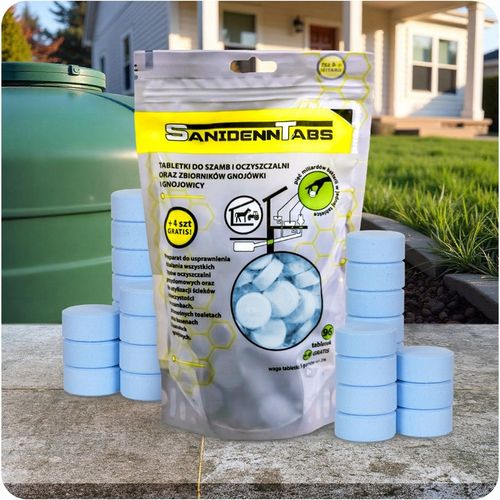 Tabletki bakterie do szamba i oczyszczalni SANIDENN 96+4 zapas na 2 na Arena.pl