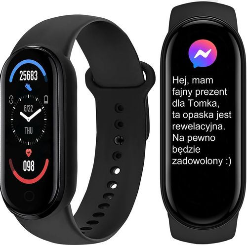SMARTWATCH SMARTBAND ZEGAREK OPASKA SPORTOWA M7 APLIKACJE PL KROKOMIERZ ITP na Arena.pl