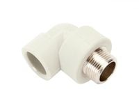 pp-r kolano gwint zewnętrzny 90 stopni  20mm x 1/2 pn20 - d pp 664946