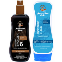 Australian Gold Żel W Sprayu Z Bronzerem SPF6 + Moisture Lock 237ml