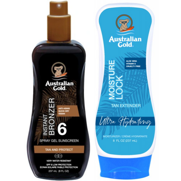 Australian Gold Żel W Sprayu Z Bronzerem SPF6 + Moisture Lock 237ml zdjęcie 1