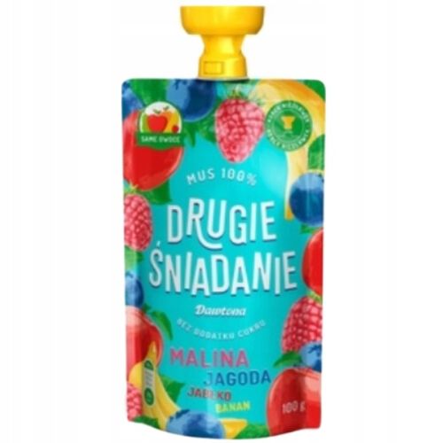 Mus Deser Owocowy Dla Dzieci 100g 12szt Mix Zestaw Dawtona Drugie Śniadanie na Arena.pl