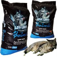 ŻWIREK DLA KOTA BENTONITOWY BEZZAPACHOWY 25L ZBRYLAJĄCY BETONITOWY natural