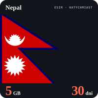 Karta eSIM Internet Nepal 5 GB na 30 dni - bez rejestracji