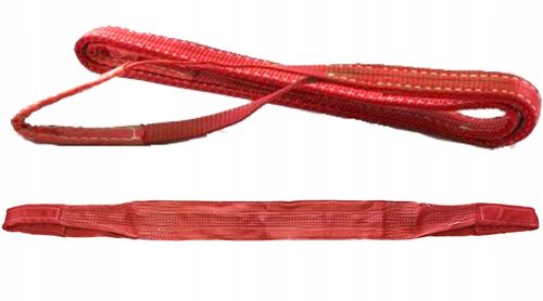 pas załadunkowy zawiesie 4m/150mm/5t pętla na końcach, czerwony na Arena.pl