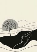 Plakat 25x35cm Falisty Księżyc