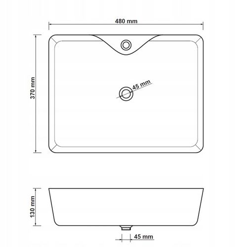 UMYWALKA NABLATOWA PROSTOKĄTNA 48 CM HAGSER ALEXA na Arena.pl