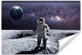 Fototapeta Do Salonu ASTRONAUTA Na Księżycu Kosmos 3D 400cm x 280cm