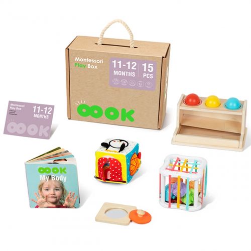 TOOKY TOY Box Pudełko XXL Montessori Edukacyjne 5w1 Sensoryczne 11-12 Mies na Arena.pl