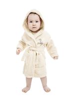 Szlafrok dla dziecka frotte z karpurem BABY dł. 140 cm kremowy