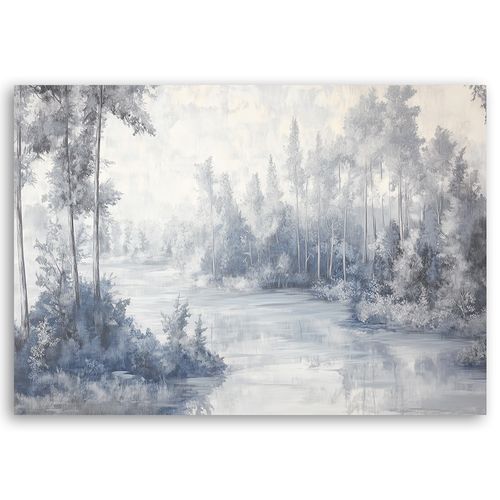 Obraz na płótnie,  Rzeka drzewa natura 60x40 na Arena.pl