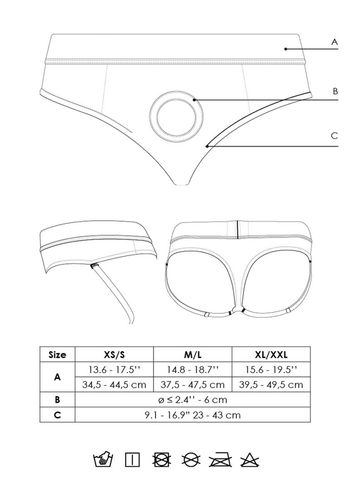 vibrating strap-on thong with removable rear straps - xs/s na Arena.pl