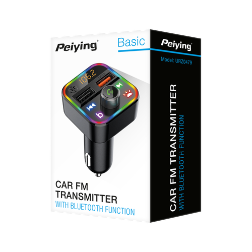 Transmiter FM Bluetooth 5.3 2xUSB SD ładowarka QC Peiying na Arena.pl