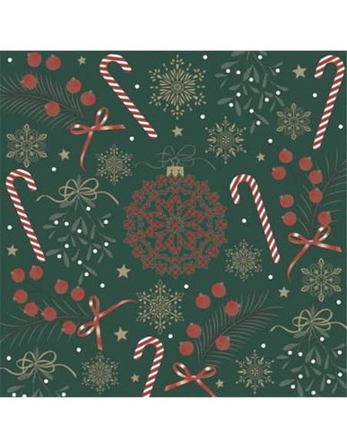 Serwetki papierowe świąteczne laska cukrowa, 20 szt. na Arena.pl