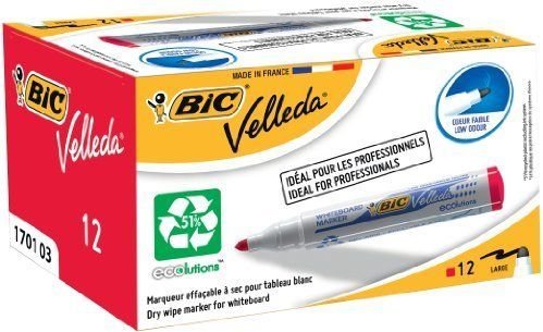 MARKER BIC VELLEDA DO TABLIC OKRĄGŁY CZERWONY 3086129999637 zdjęcie 3