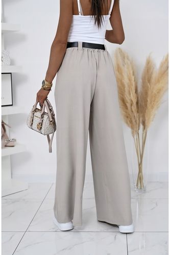 MODNE SPODNIE Z SZEROKĄ NOGAWKĄ I PASKIEM MICHELL! WZ.1 na Arena.pl