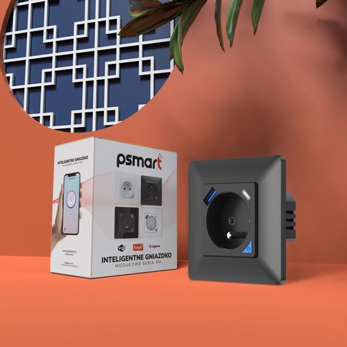 Inteligentne gniazdo z pomiarem prądu USB ZigBee TUYA PSMART czarne na Arena.pl