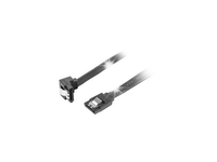 Kabel SATA Lanberg DATA III (6Gb/s) F/F 0,3m kątowy metalowe zatrzaski