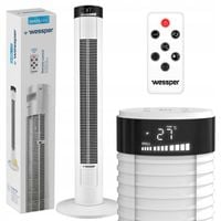 Wentylator podłogowy wiatrak stojący kolumnowy Wessper cichy 4 tryby pilot