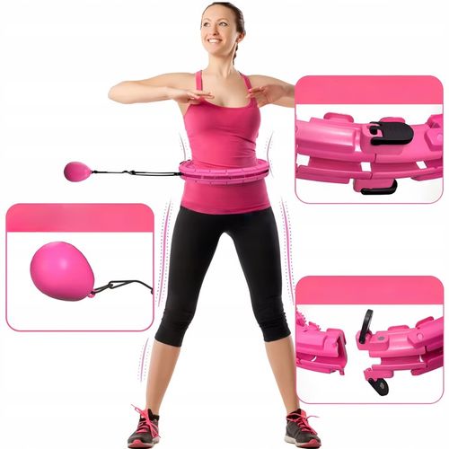 HULA HOP Z OBCIĄŻENIEM PLUS SIZE XXL WYPUSTKAMI ODCHUDZAJĄCE SKŁADANE SMART na Arena.pl