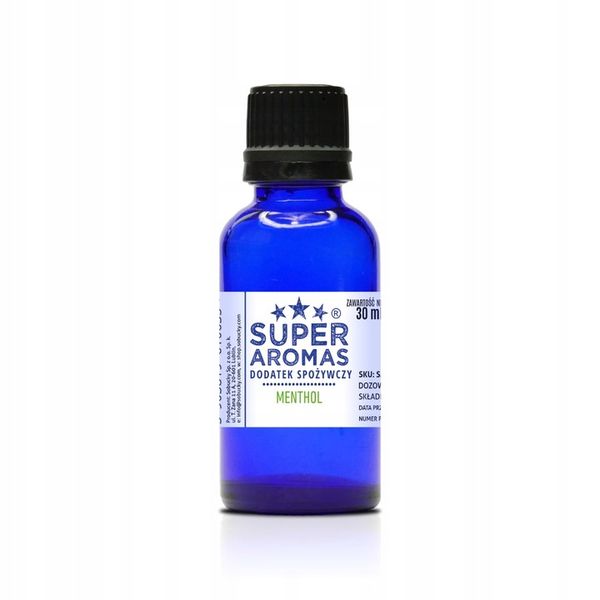 SUPER AROMAS Dodatek Spożywczy MENTHOL 30 ml zdjęcie 1